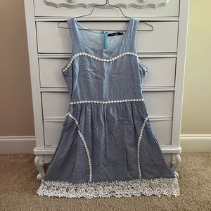 blue and white dress!!